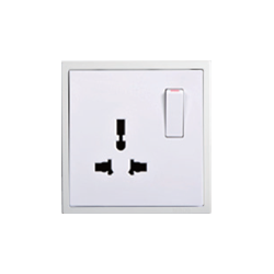Module Ổ cắm 3 chấu đa tiêu chuẩn kèm công tắc